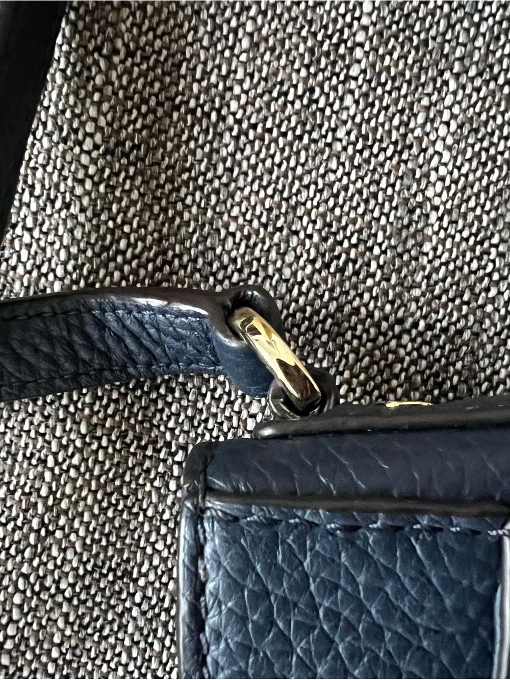 Michael Kors Navy Leather Crossbody Bag Gold Hardware - Picture 8 of 13